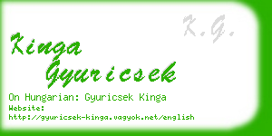 kinga gyuricsek business card